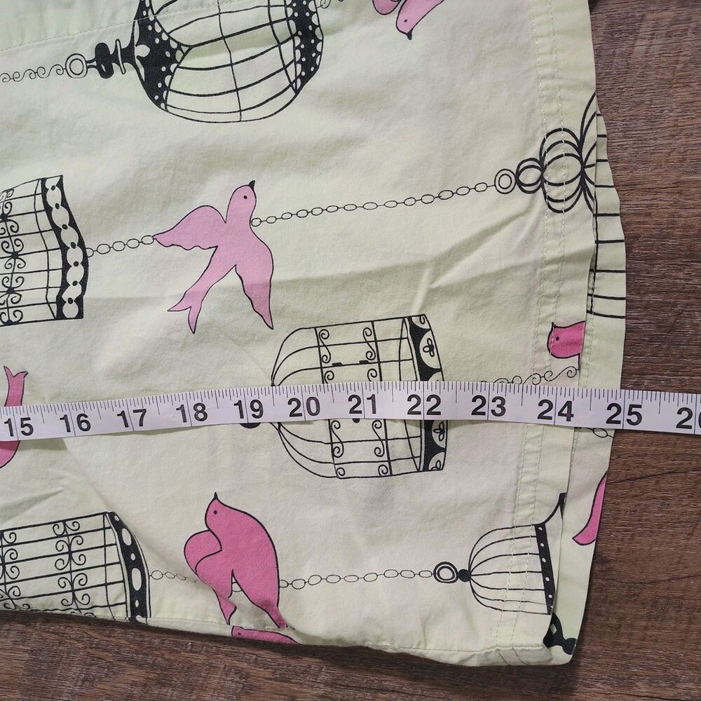 Nick & Nora Women's XL Green Pink Pajamas Birdcage Birds - Picture 6 of 9